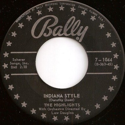 Highlights - Indiana Style / Turn Around Shoes - Used Vinyl Record 7 - G8100z