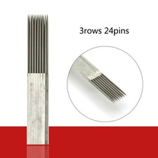 SPMU 3 Rows 24 Pins Microblading Needles Permanent Manual Eyebrow Tattoo Blade