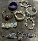 Vintage Costume Jewelry Bracelets Lot Of 8