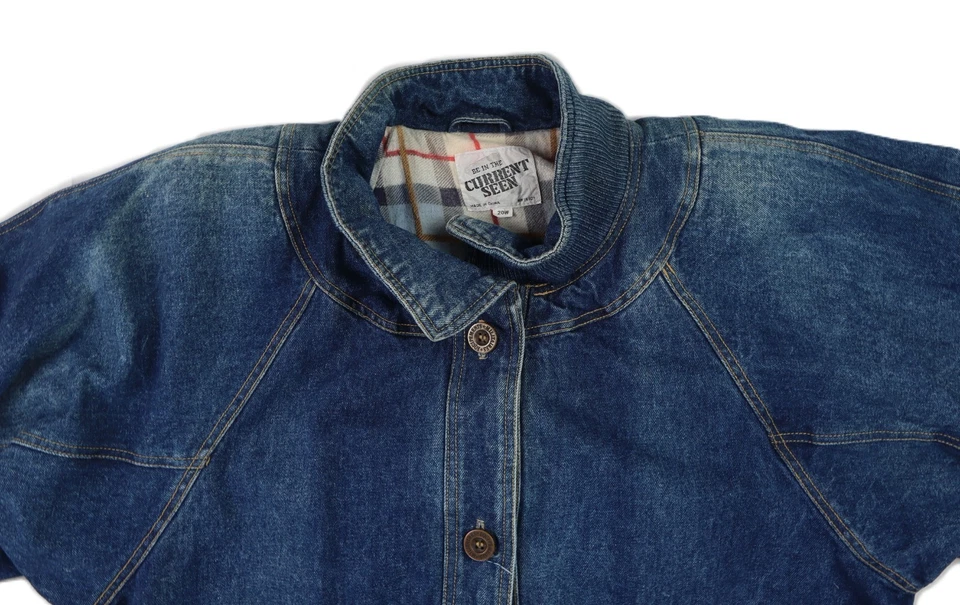 Abrigo chaqueta vaquera forrada larga para mujer US CURRENT SEEN 20 XXL 2XL Foto 4 de 4