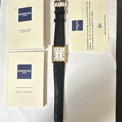 Raymond Weil 5768 Geneve Quartz Rectangle Gold Plated