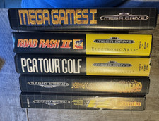 Thumbnail of ebay&reg; auction 227453347237 | Mega Games I – Sega Mega Drive, PAL, Sport, Handbuch (Road Rash II, PGA Tour)
