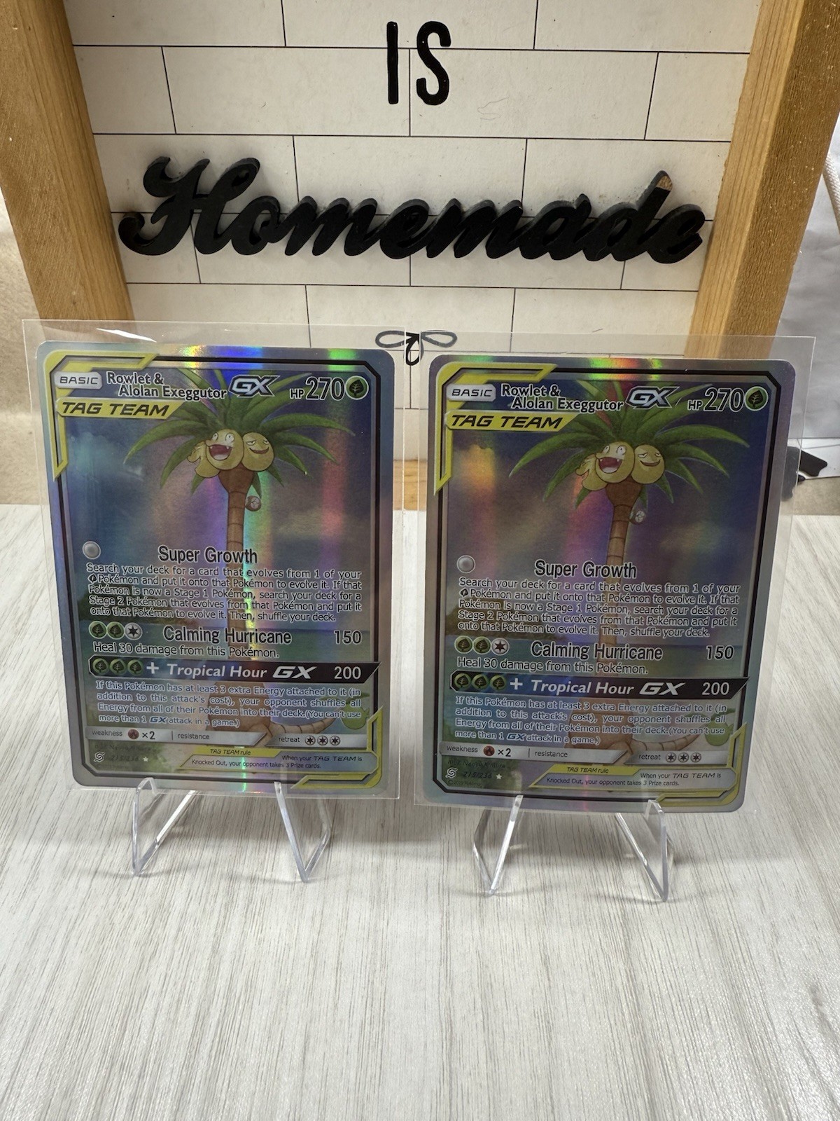 Rowlet & Alolan Exeggutor 215/236 (CUSTOM CARD)