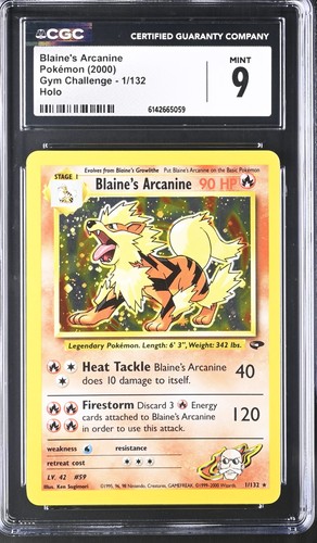 Blaine's Arcanine (Unlimited) graded CGC 9 for sale on eBay