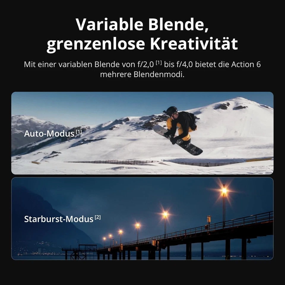 DJI Osmo Action 6 Essential Combo Action-Kamera Mit 1/1,1″-Quadratsensor Variab - Bild 3 von 4