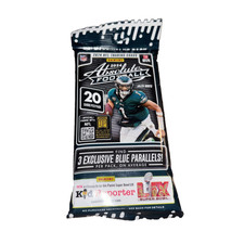 24 Panini Absolute Football-20 Card Hanger Pack-Factory Sealed Supports Charity-