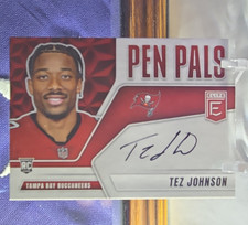 Panini 2025 Donruss Elite Rookie Auto Tez Johnson #PP-TEZ Buccaneers Pen Pals