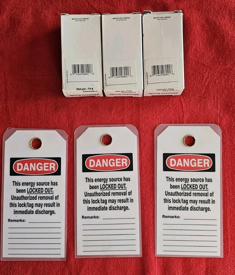 Master Lock 410RED Lockout Padlock & Tag - Lot 3 - Image 3 of 4