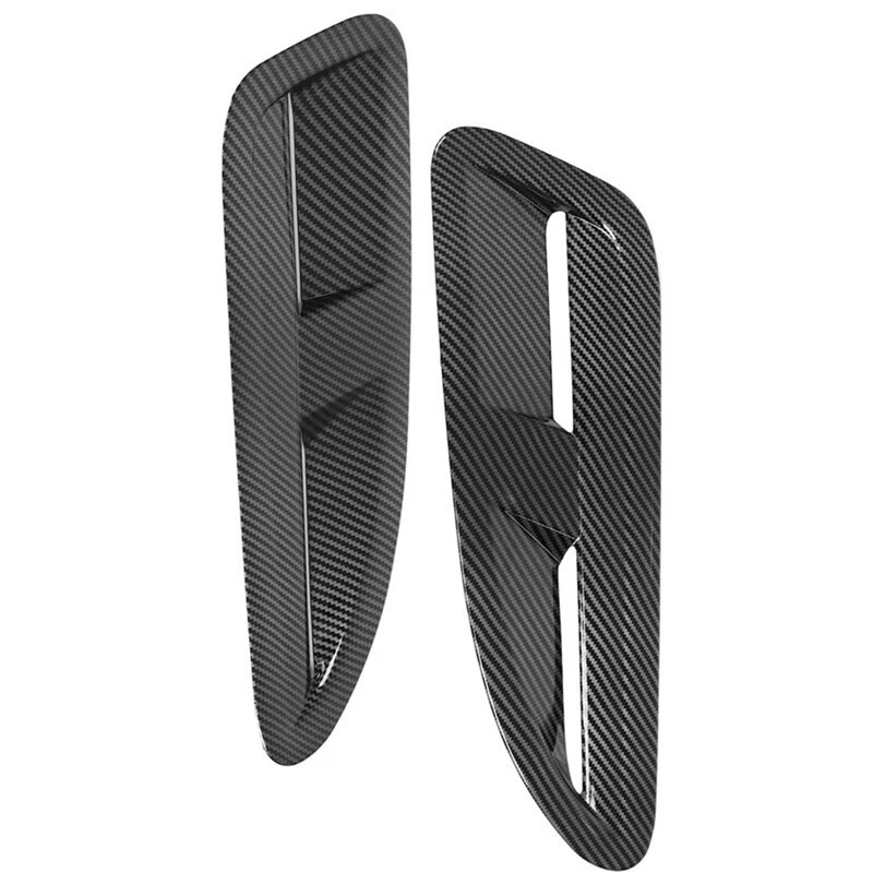 2xCapó delantero de fibra de carbono para automóvil Capó Ventilación Salida de aire Cubierta Borde para Jaguar XKR Foto 4 de 4