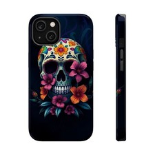Floral Skull Sugar Art Phone Case For iPhone Samsung
