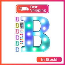 Foaky Colorful LED Letter Lights with Remote,Marquee Light Up Letters Sign for N