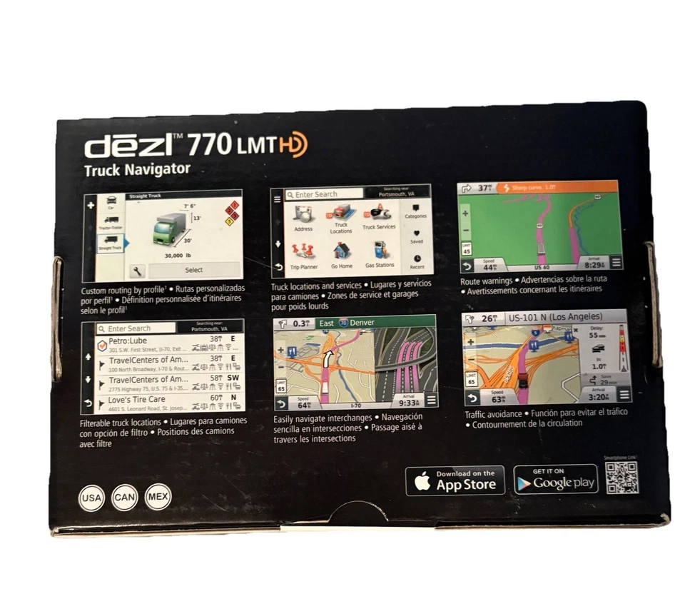 Garmin Dezl 770LM Trucker GPS Navigator Bluetooth 7" Color Touchscreen Maps HD - Image 2 of 4