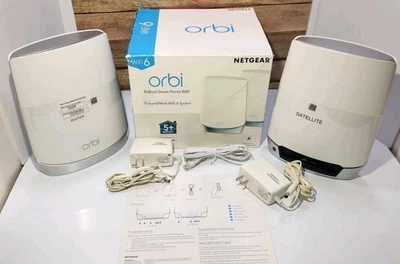 NETGEAR Orbi RBK752 Tri-Band Wi-Fi 6 Mesh System – 2400 Mbps AX4200 - Image 1 of 4