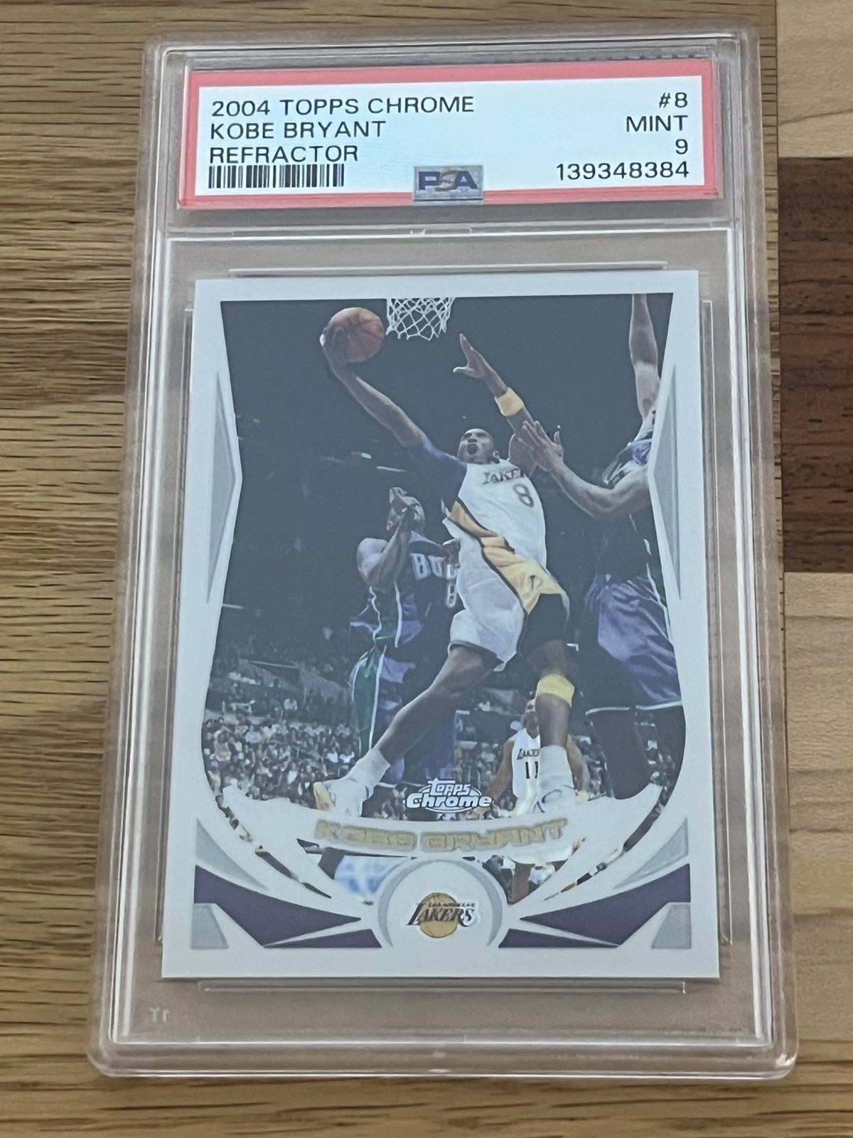 2004 Topps Chrome Kobe Bryant Refractor PSA 9 Mint HOF Los Angeles Lakers