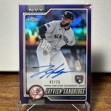 Jayvien Sandridge Chrome 2026 Purple /75 Auto