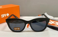 SPY Boundless Round Sunglasses Black Plastic Frame Gray Polarized 53-19 148