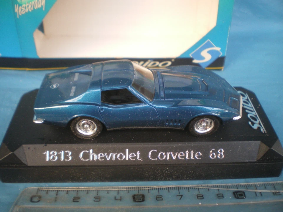 Chevrolet Corvette C3 coupé Bleu métal 1968 à 1984 1/43 Solido 1813 NeuF - Photo 3/4