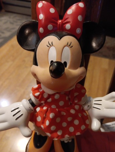 Applause Disney Posable Minnie Mouse Vinyl 9” Doll with Cloth Dress SCRATCHES  - 第 3/7 張圖片