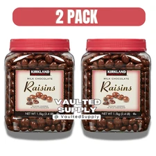 Kirkland Signature Milk Chocolate Raisins 2 Pack 3.4 lb Each Bulk Candy