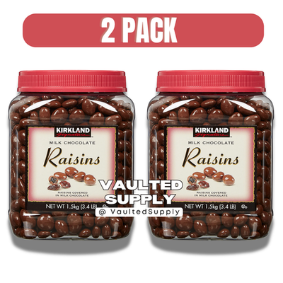 #ad Kirkland Signature Milk Chocolate Raisins 2 Pack 3.4 lb Each Bulk Candy $56.99