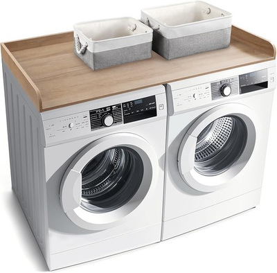 #ad #ad Washer Dryer Countertop with 2 Pack Storage Baskets Wood Washer and Dryer Count $86.99