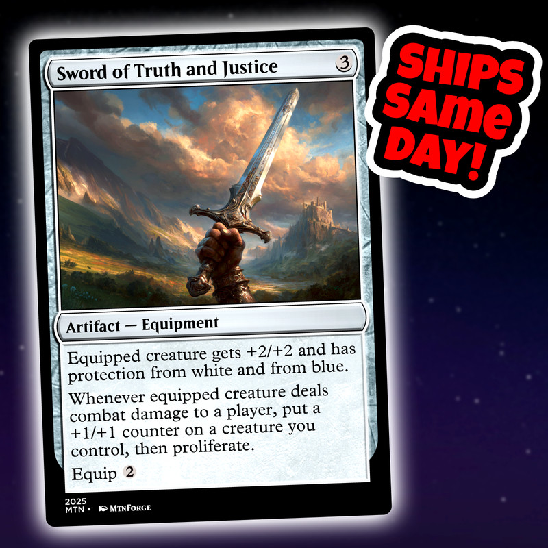 Sword Of Truth And Justice - Custom Art Magic: The Gathering Playtest Card