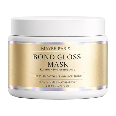 Maybe Paris Bond Gloss Mask - with Hydrolyzed Keratin & Hyaluronic Acid, Sulfate