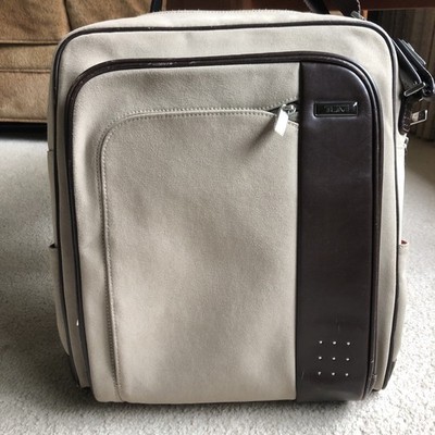 TUMI Bag Luggage Carry On Business Travel Pockets Olive Green Brown ...
