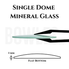 Single Dome Mineral Glass Watch Crystal 31.5&ndash;45mm &ndash; Flat Bottom, 1mm