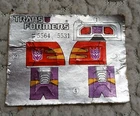 G1 Hasbro Transformer Monstructor Scowl # 5564 5531 Original Unused Sticker
