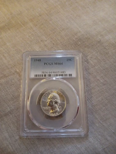 1948  25C Washington Quarter Dollar PCGS MS64   80481541