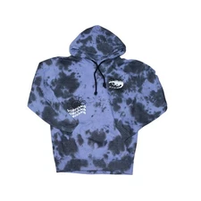 Neon Riot Tie Dye Hoodie | Visions Graphic Pullover Sweatshirt | Small