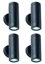 4 x Saxby 81009 Icarus External Up/Down Light Fittings IP44 (Black)