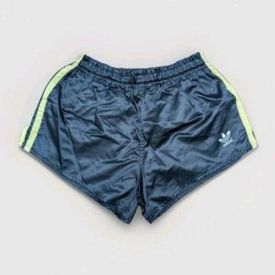 ADIDAS Beckenbauer Glanz Nylon Shorts D5 Sprinter Sport Vintage schwarz Fußball - Bild 1 von 4