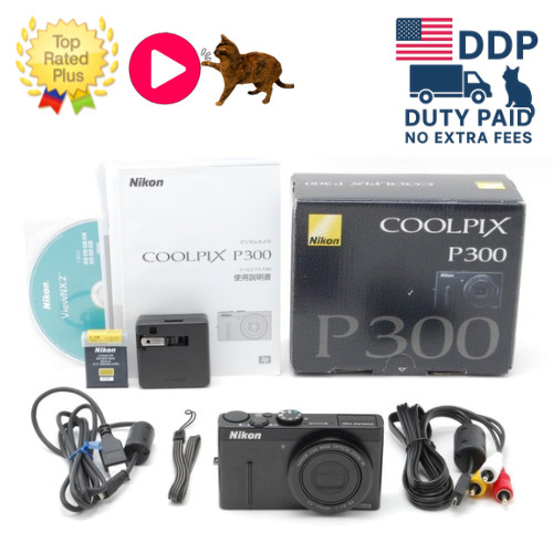 Read!! [ Near MINT ] Nikon COOLPIX P300 12.2MP Digital Camera Black From Japan
