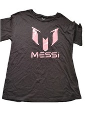 Unisex Youth Messi Short Sleeve Graphic T-Shirt - Pink/black Large
