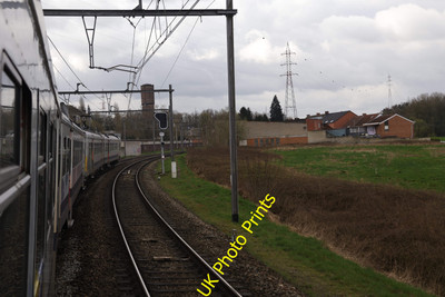 Photo SNCB Belgian Railway 6x4 Class 73 EMU view from train to Binche c2023 P4