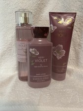 Bath body work very violet body cream lotion and spray mist
