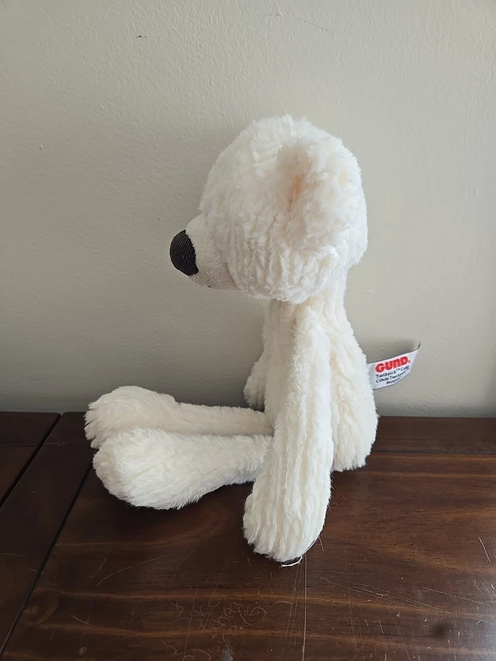 Gund SpinMaster toothpick bear white 15 inch teddy Cotele - Image 2 of 4