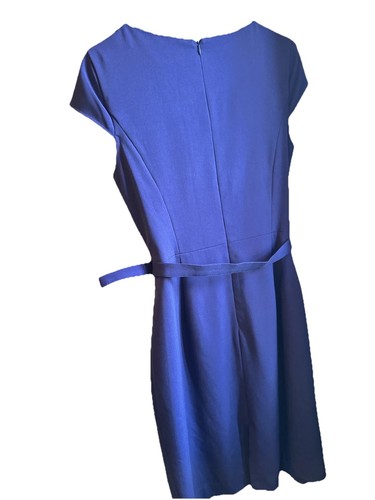 Vestido vaina mujer Calvin Klein morado manga gorra talla 10 (NUEVO) con cinturón. - Imagen 5 de 6