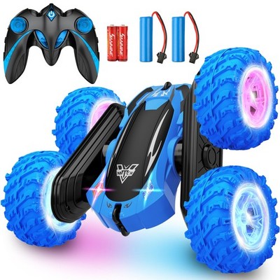 KKONES Remote Control Car, 2.4GHz Double Sided 360° Flips Rotating Electric R...