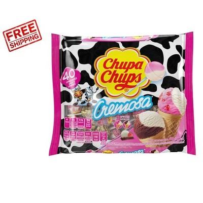 Individually Wrapped Cremosa Lollipops - Choco-Vanilla & Strawberries 40 Pack