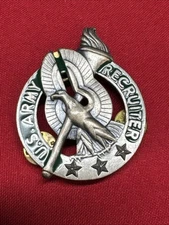 U.S. Army Recruiter Pin Silver Color Identification Pin Badge B260