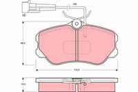 TRW Bremsbelagsatz Scheibenbremse GDB1095 FüR Thema Alfa Croma Lancia SW Fiat