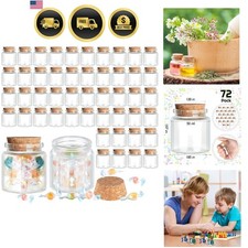 Mini Glass Jars with Cork Lids Bulk Tiny Potion Bottles for DIY Crafts