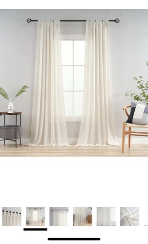 Cortinas de lino semi transparentes - Imagen 1 de 2