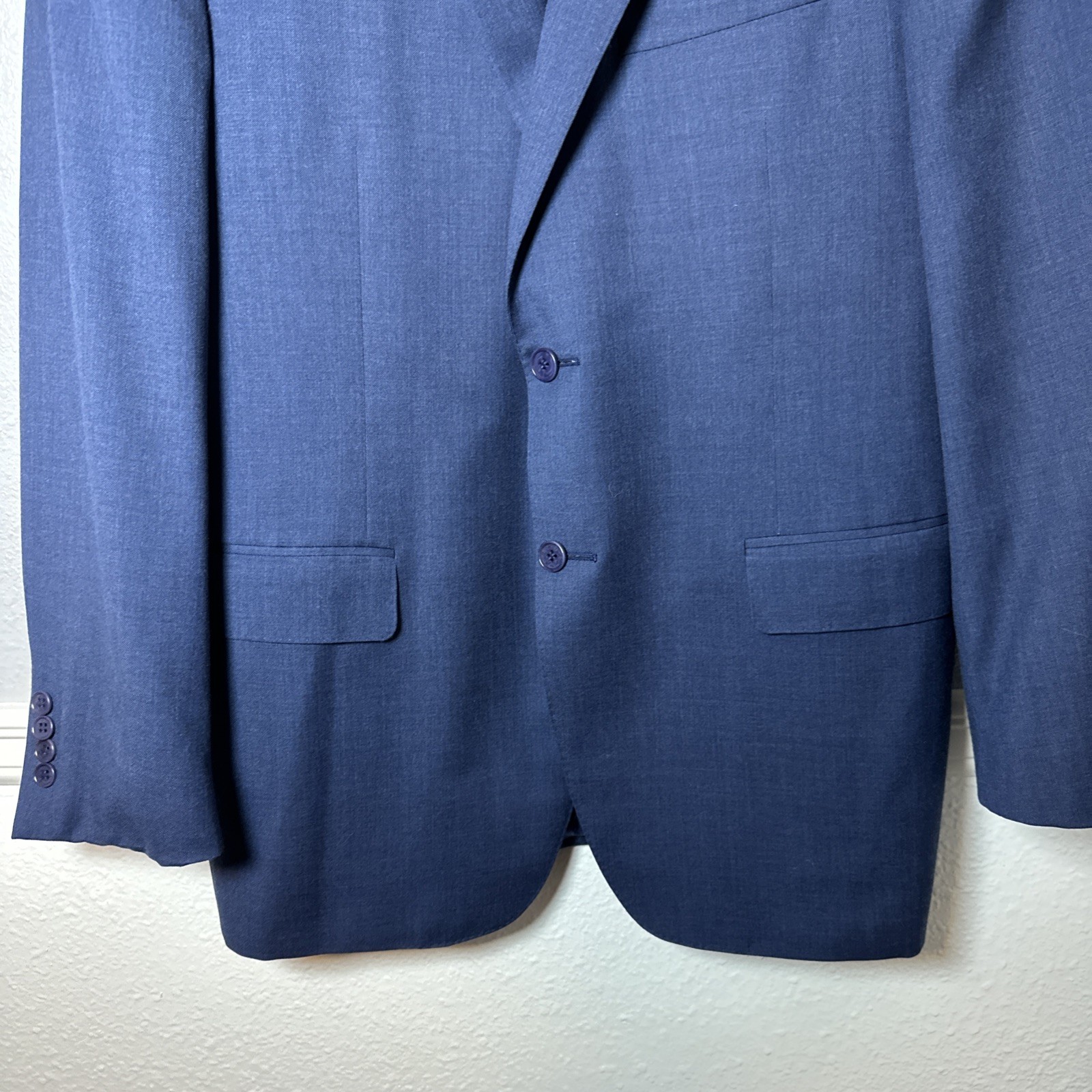 CANALI Solid Blue Suit Jacket Model 13290/37 36 5… - image 3