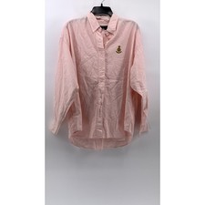 CHARTER CLUB Men's Vintage Pink Striped Button-Up Long Sleeve Regular Shirt SZ16
