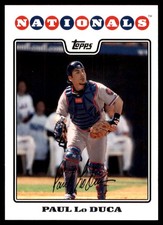 Paul Lo Duca 2008 Topps #528 Nationals MLB READ FREE SHIPPING AutographDen