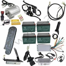 DIY Electric Go Kart Quad 48V 1800W Brushless Motor+Controller+Battery+Charger 